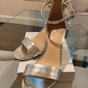 Silver Strappy Heels